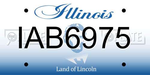 IAB6975 Illinois License Plate
