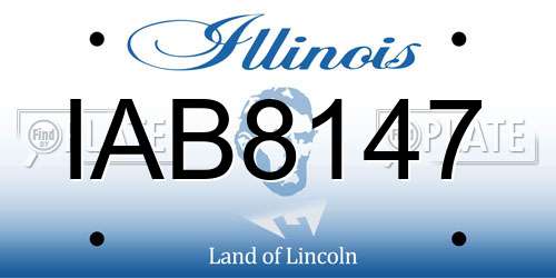 IAB8147 Illinois License Plate