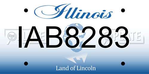 IAB8283 Illinois License Plate
