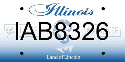 IAB8326 Illinois License Plate