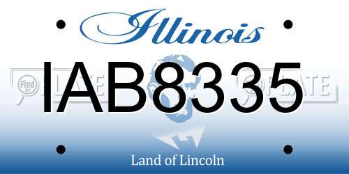 IAB8335 Illinois License Plate