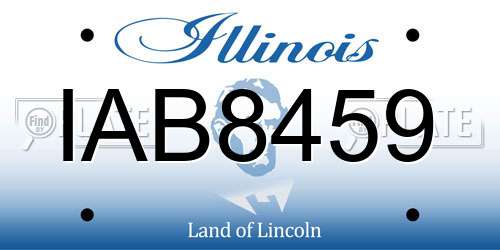 IAB8459 Illinois License Plate