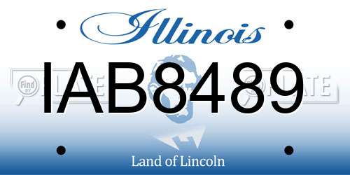 IAB8489 Illinois License Plate