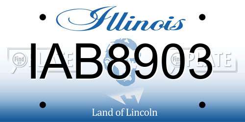 IAB8903 Illinois License Plate