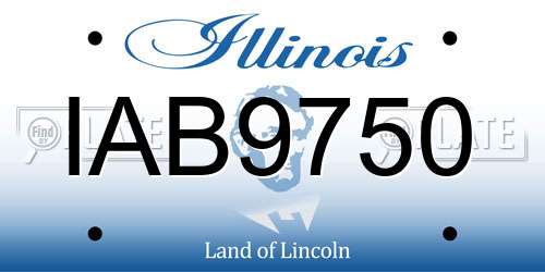 IAB9750 Illinois License Plate