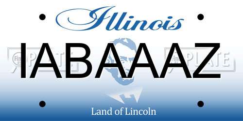 IABAAAZ Illinois License Plate