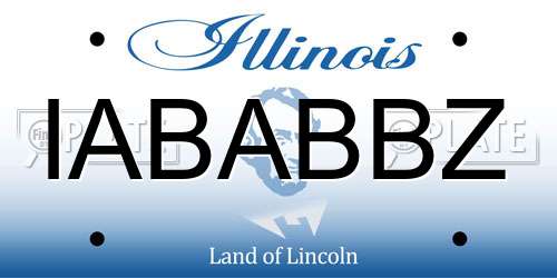 IABABBZ Illinois License Plate