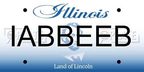 IABBEEB Illinois License Plate