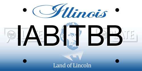 IABITBB Illinois License Plate