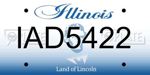 IAD5422 Illinois License Plate