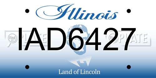 IAD6427 Illinois License Plate