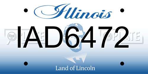 IAD6472 Illinois License Plate