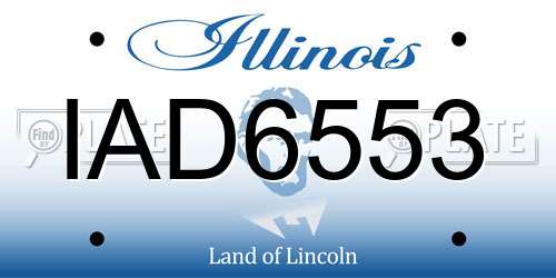 IAD6553 Illinois License Plate