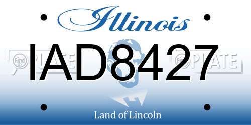 IAD8427 Illinois License Plate