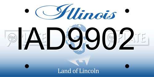 IAD9902 Illinois License Plate