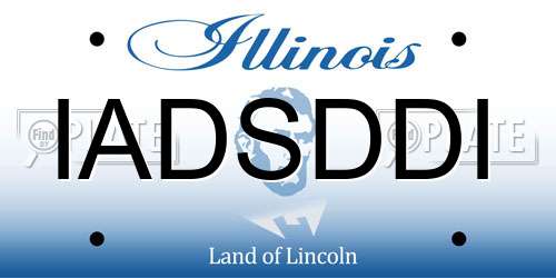 IADSDDI Illinois License Plate