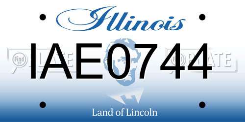 IAE0744 Illinois License Plate