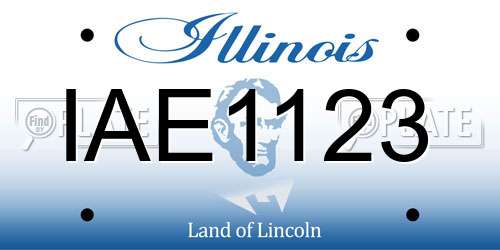 IAE1123 Illinois License Plate
