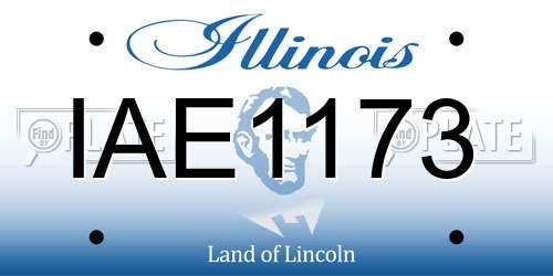 IAE1173 Illinois License Plate