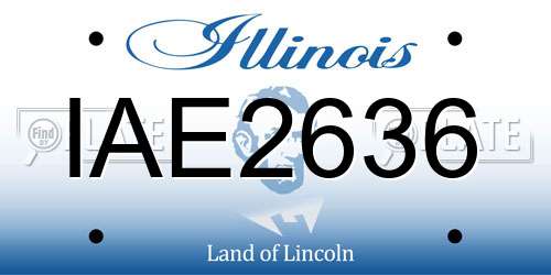 IAE2636 Illinois License Plate