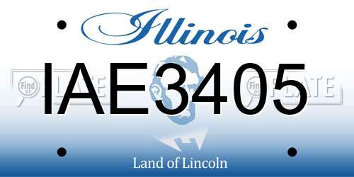 IAE3405 Illinois License Plate