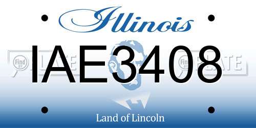 IAE3408 Illinois License Plate