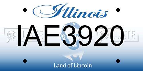 IAE3920 Illinois License Plate
