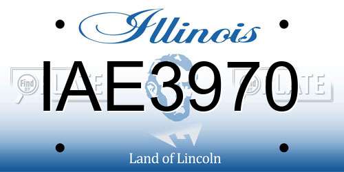 IAE3970 Illinois License Plate