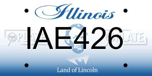 IAE426 Illinois License Plate