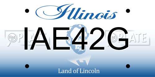 IAE42G Illinois License Plate