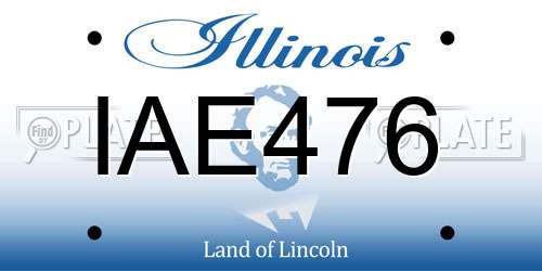 IAE476 Illinois License Plate