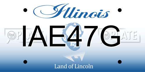 IAE47G Illinois License Plate