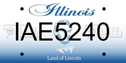 IAE5240 Illinois License Plate