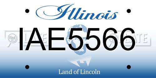 IAE5566 Illinois License Plate