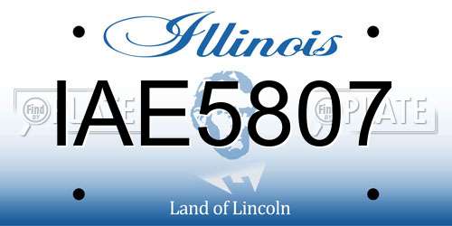 IAE5807 Illinois License Plate
