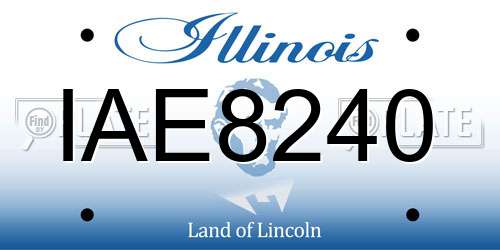 IAE8240 Illinois License Plate