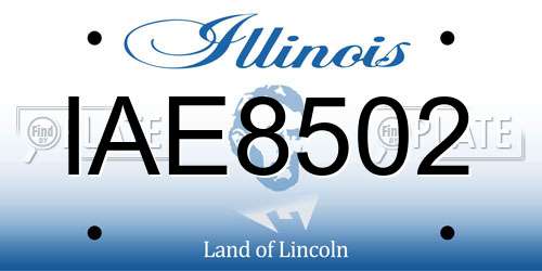 IAE8502 Illinois License Plate