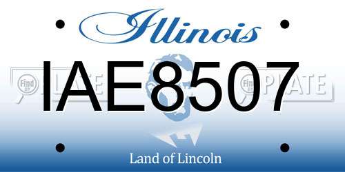 IAE8507 Illinois License Plate
