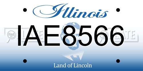 IAE8566 Illinois License Plate
