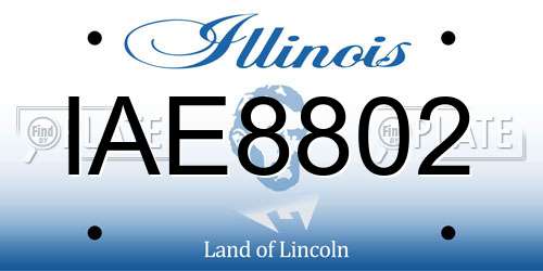 IAE8802 Illinois License Plate