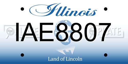 IAE8807 Illinois License Plate