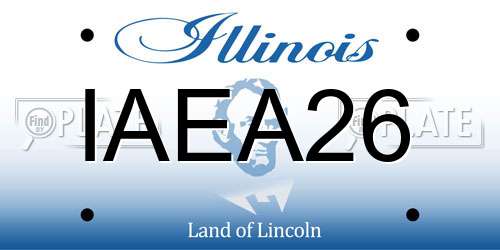 IAEA26 Illinois License Plate