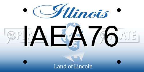 IAEA76 Illinois License Plate