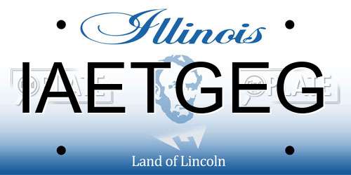 IAETGEG Illinois License Plate