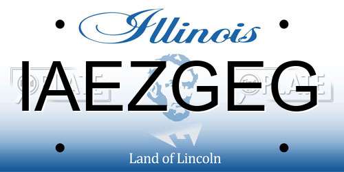 IAEZGEG Illinois License Plate