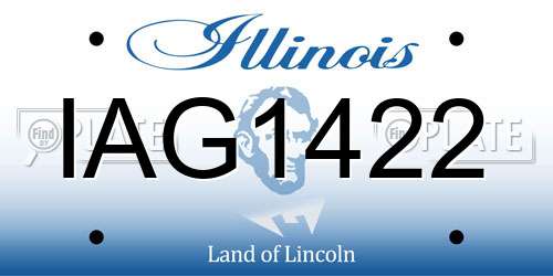 IAG1422 Illinois License Plate