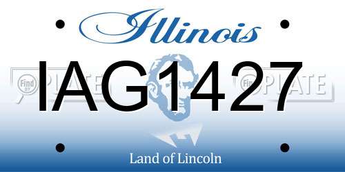 IAG1427 Illinois License Plate
