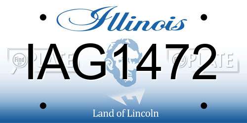 IAG1472 Illinois License Plate