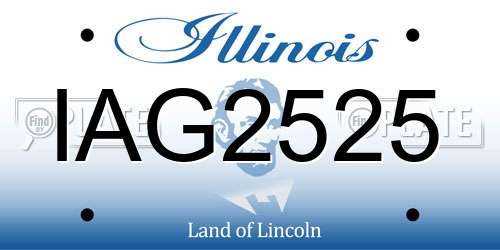 IAG2525 Illinois License Plate