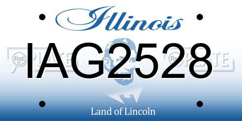 IAG2528 Illinois License Plate